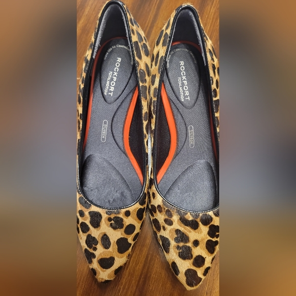 Rockport Animal Print Pointed Toe Leopard Kitten Heels Size 5 - Picture 7 of 7